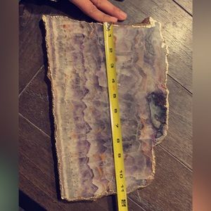 Amethyst Agate gold trim platter